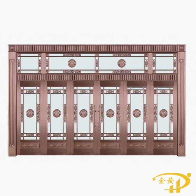 純銅玻璃酒店大門