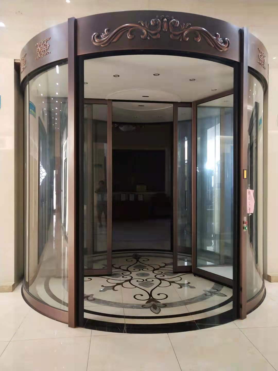 玻璃銅門實物圖片